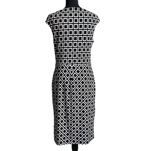Lauren Ralph Lauren Women’s Size 12 Geometric Print Twist Sheath Dress - Picture 2 of 8